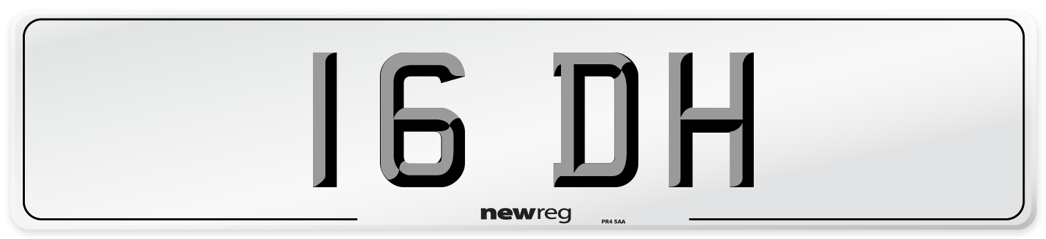 16 DH Number Plate from New Reg